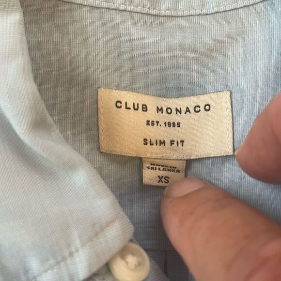 Club Monaco Sky Blue Long Sleeve Shirt in Size XS - Picture 2 of 6